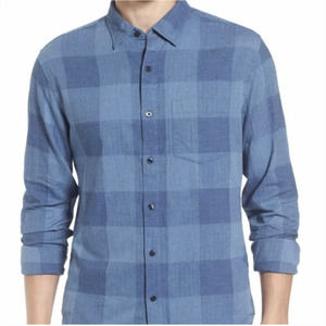 Men's Blue Checkered Shirt
